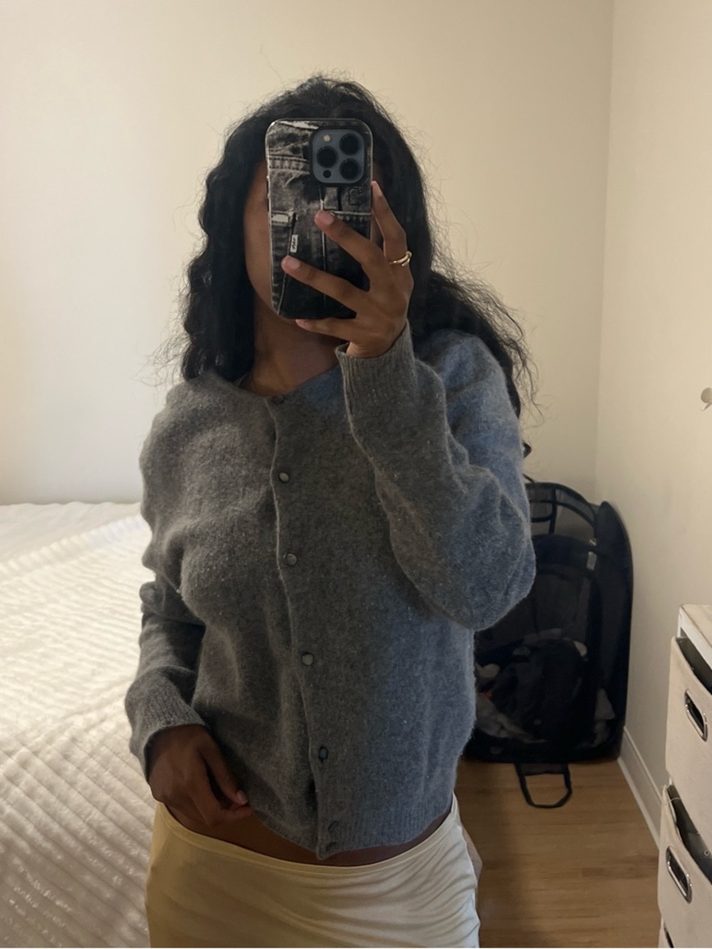 Vintage gap wool Grey Button-Up Cardigan